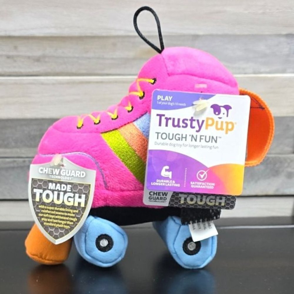 TrustyPup Roller Skate-Retro Madness Dog Toy | Pink